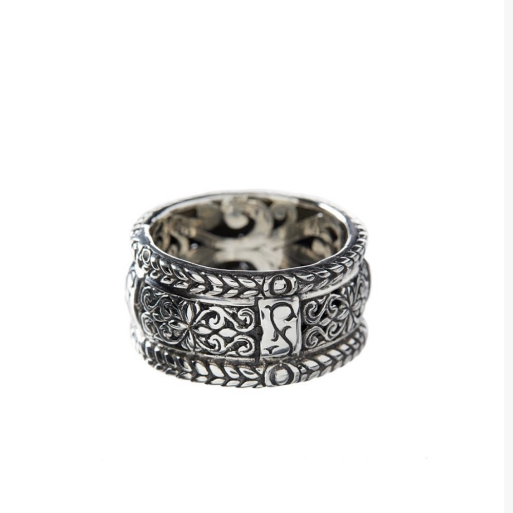 Wide Band Sterling Silver Ring Size 9